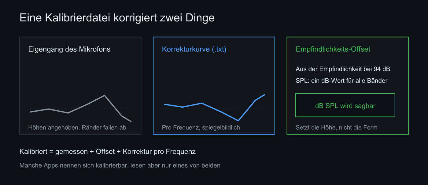Die zwei Dinge, die eine Kalibrierdatei korrigiert